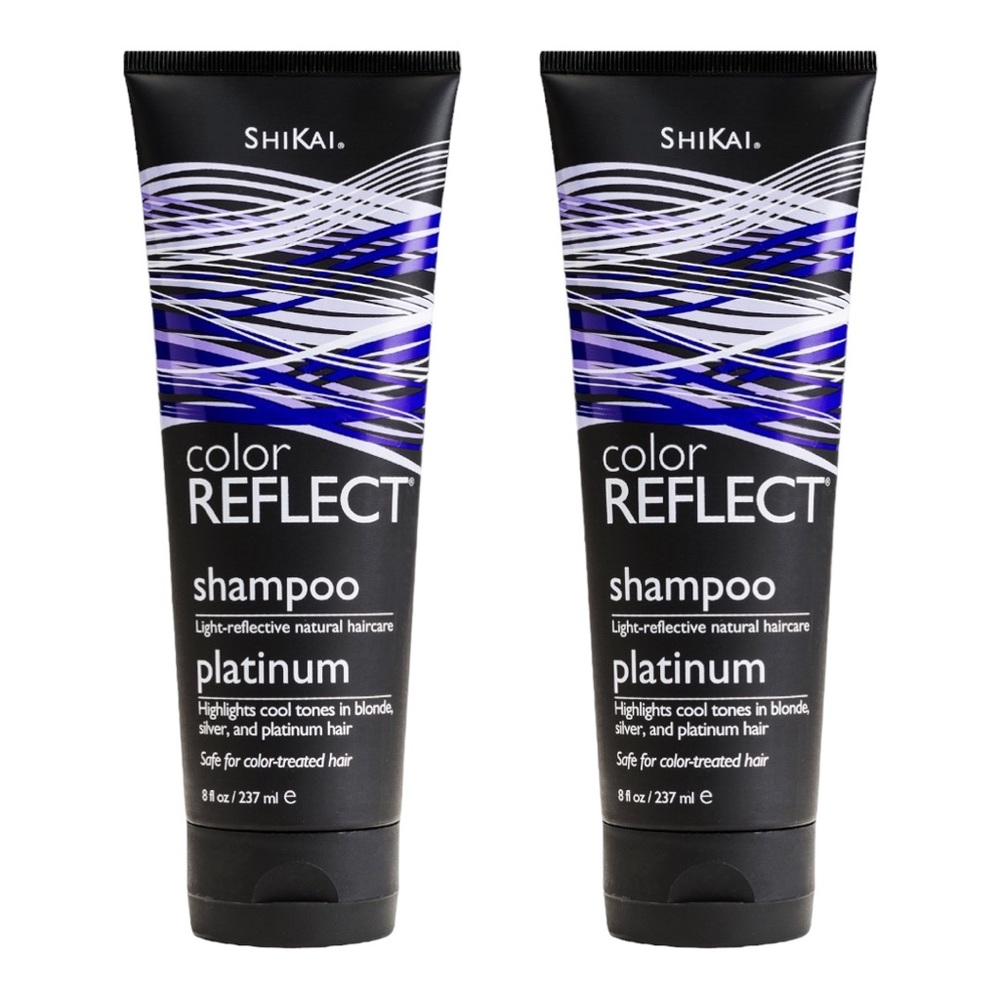 SHIKAI COLOR REFLECT PLATINUM SHAMPOO 8 FL. OZ X2 - BRAND NEW